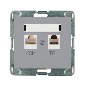 Sieťová RJ45 a telefónna Zásuvka RJ11 GPKT-1D/M.SR Sigma vyobraziť