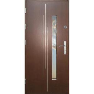 Dvere vchodové WZ 62 90L tmavý orech vyobraziť