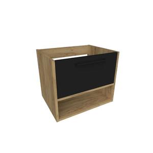 Kúpeľňová skrinka pod umývadlo Kiano 60cm 1S dub/čierna vyobraziť