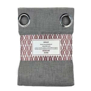 Záclona na priechodkách Dolly polyester tmavo šedá 140x180 (x2) Merkury Home vyobraziť