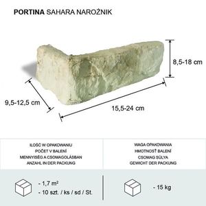 Betónový Obkladový Kameň Portina Sahara Rohový vyobraziť