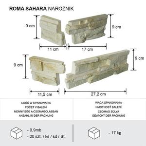 Betónový Obkladový Kameň Roma Sahara Rohový vyobraziť