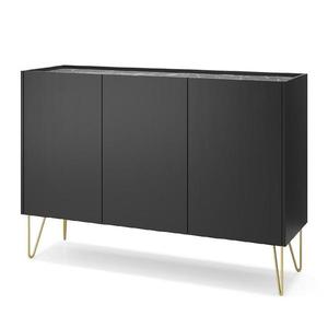 Komoda Harmony K144 čierna grafit/mramor black vyobraziť