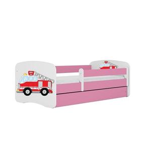 Detská Posteľ. Babydreams+Sz+M Ružová 80x160 hasičský zbor vyobraziť