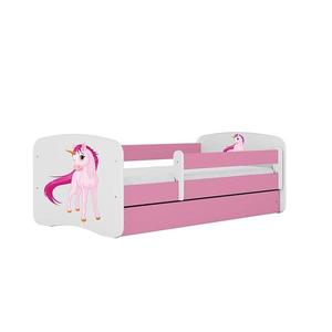 Detská Posteľ. Babydreams+Sz+M Ružová 80x180 Jednorožec vyobraziť