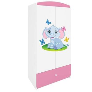 Skriňa Babydreams Ružová – Slon vyobraziť