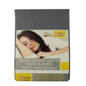 Froté plachta s gumkou 180x200 šedá vyobraziť