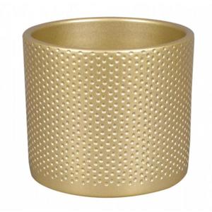 Obal na kvetináč Zeus Dots 13 cm zlatý vyobraziť