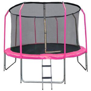 Trampolína COMFORT s rebríkom 366cm ružová vyobraziť