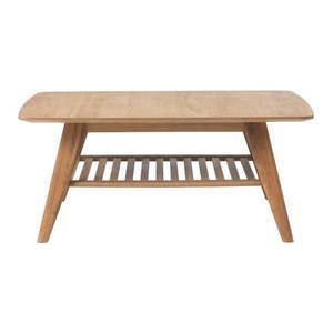 Konferenčny stolík s policou z masívneho duba Unique Furniture Rho, 110 x 70 cm vyobraziť
