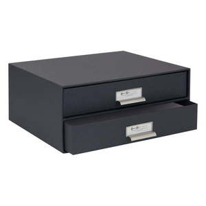 Tmavosivá 2-poschodová zásuvka na dokumenty Bigso Box of Sweden Birger, 33 × 22, 5 cm vyobraziť