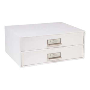 Biela 2-poschodová zásuvka na dokumenty Bigso Box of Sweden Birger, 33 × 22, 5 cm vyobraziť