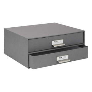 Sivá 2-poschodová zásuvka na dokumenty Bigso Box of Sweden Birger, 33 × 22, 5 cm vyobraziť