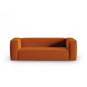 Oranžová zamatová pohovka 200 cm Mackay – Cosmopolitan Design vyobraziť