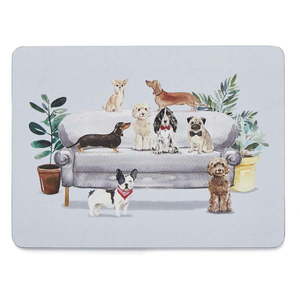 Korkové prestieranie 4 ks 21.5x29 cm Curious Dogs - Cooksmart ® vyobraziť