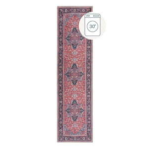 Vínovočervený umývateľný behúň s prímesou recyklovaných vlákien 60x230 cm Windsor – Flair Rugs vyobraziť