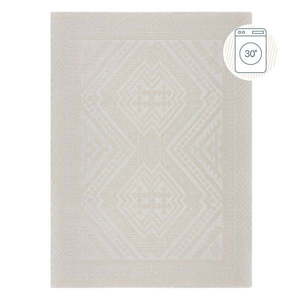 Krémovobiely umývateľný koberec zo ženilky 80x160 cm Jaipur – Flair Rugs vyobraziť