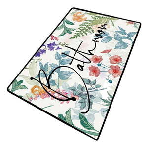 Kúpeľňová predložka 70x120 cm Green In Flower – Foutastic vyobraziť