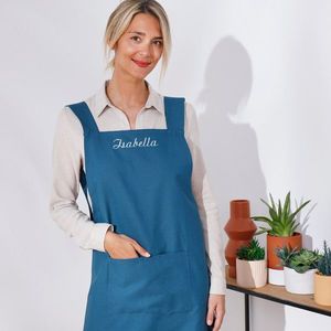 Japonská bavlnená zástera s výšivkou vyobraziť