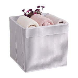 Sivý látkový úložný box 30x30x30 cm – Mioli Decor vyobraziť