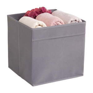 Sivý látkový úložný box 30x30x30 cm – Mioli Decor vyobraziť
