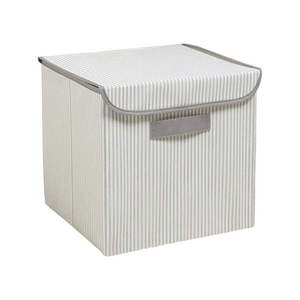 Sivý látkový úložný box s vekom 30x30x30 cm – Mioli Decor vyobraziť