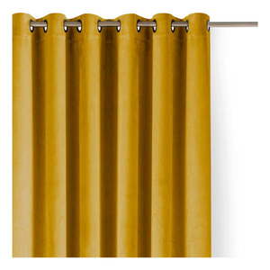 Zamatový dimout záves v horčicovej farbe 400x250 cm Velto – Filumi vyobraziť