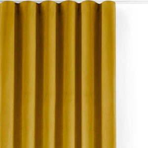 Zamatový dimout záves v horčicovej farbe 140x250 cm Velto – Filumi vyobraziť
