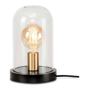 Čierna stolová lampa so skleneným tienidlom (výška 30 cm) Seattle – it's about RoMi vyobraziť
