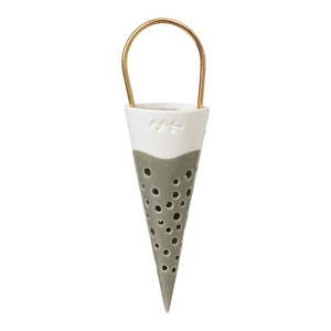 Zelená keramická závesná dekorácia Kähler Design Cone, výška 14, 5 cm vyobraziť