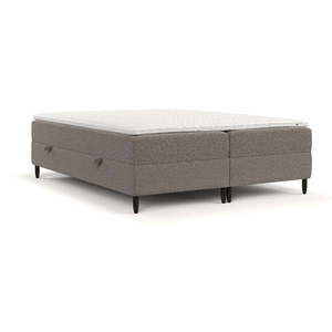 Hnedá boxspring posteľ s úložným priestorom 200x200 cm Malte – Maison de Rêve vyobraziť