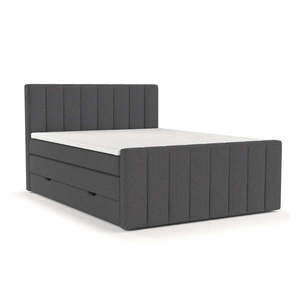 Sivá boxspring posteľ s úložným priestorom 160x200 cm Ruby – Maison de Rêve vyobraziť