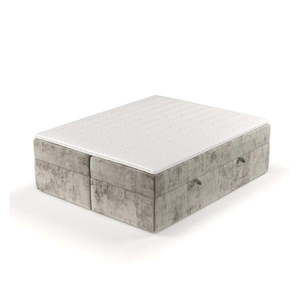Svetlohnedá boxspring posteľ s úložným priestorom 140x200 cm Yoko – Maison de Rêve vyobraziť