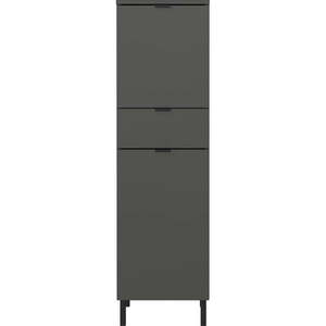 Antracitová vysoká kúpeľňová skrinka 34x120 cm Arcena – Germania vyobraziť