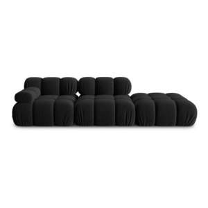 Čierna zamatová pohovka 282 cm Bellis – Micadoni Home vyobraziť