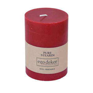 Červená sviečka Eco candles by Ego dekor Friendly, doba horenia 37 h vyobraziť