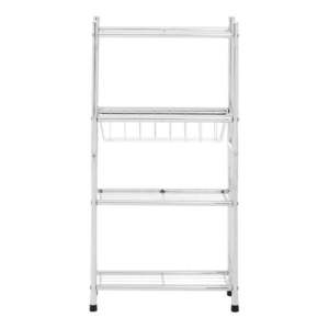 Kúpeľňový regál v lesklo striebornej farbe 35x68 cm – Premier Housewares vyobraziť