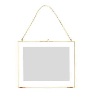Mosadzný nástenný fotorámik Hübsch Linda, 24 x 30 cm vyobraziť