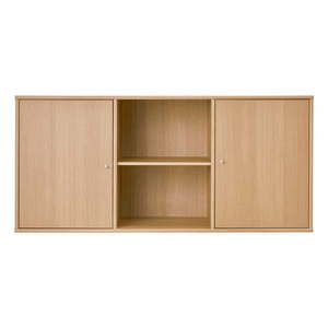 Nízka závesná komoda v dekore duba v prírodnej farbe 133x61 cm Mistral – Hammel Furniture vyobraziť