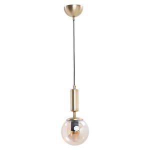 Žlté/v zlatej farbe závesné svietidlo so skleneným tienidlom ø 15 cm Hector – Squid Lighting vyobraziť