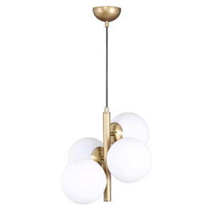 Biele/v zlatej farbe závesné svietidlo so skleneným tienidlom ø 15 cm Forte – Squid Lighting vyobraziť