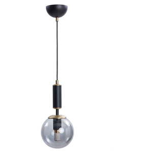 Čierne/sivé závesné svietidlo so skleneným tienidlom ø 15 cm Hector – Squid Lighting vyobraziť