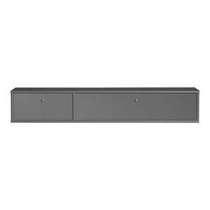 Antracitový TV stolík 136x22 cm Mistral – Hammel Furniture vyobraziť