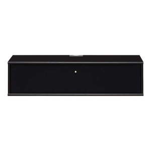 Čierny TV stolík v dekore jaseňa 89x22 cm Mistral – Hammel Furniture vyobraziť
