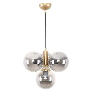 Sivé/v zlatej farbe závesné svietidlo so skleneným tienidlom ø 15 cm Hector – Squid Lighting vyobraziť