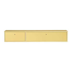 Svetložltý TV stolík 136x22 cm Mistral – Hammel Furniture vyobraziť
