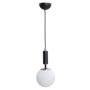 Biele/čierne závesné svietidlo so skleneným tienidlom ø 15 cm Hector – Squid Lighting vyobraziť
