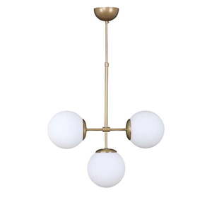 Biele/v zlatej farbe závesné svietidlo so skleneným tienidlom ø 15 cm Seagull – Squid Lighting vyobraziť