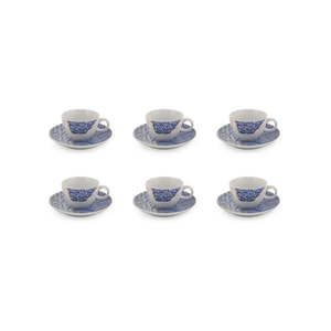 Biele/modré porcelánové šálky v súprave 6 ks 0.9 l – Hermia vyobraziť