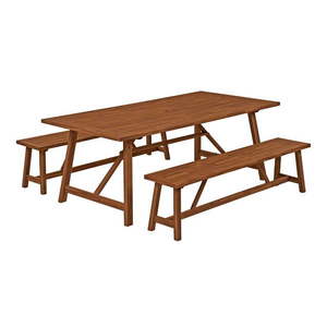 Záhradný jedálenský set z masívu akácie v prírodnej farbe pre 4 Sydney – Garden Pleasure vyobraziť